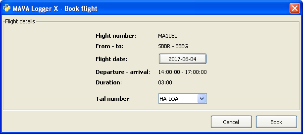 The flight booking window for VIP flights